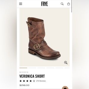 Frye Veronica Short Boot in cognac, new in box! Never worn, perfect condition!